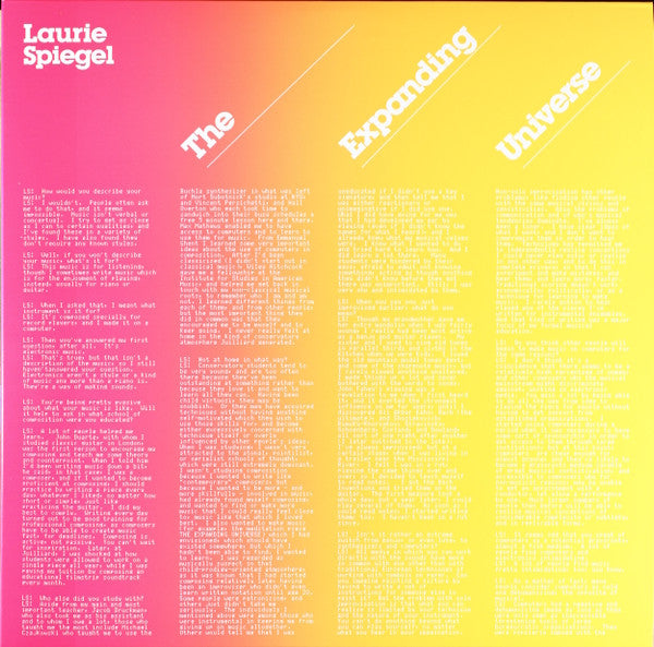 Laurie Spiegel - The Expanding Universe(LP)